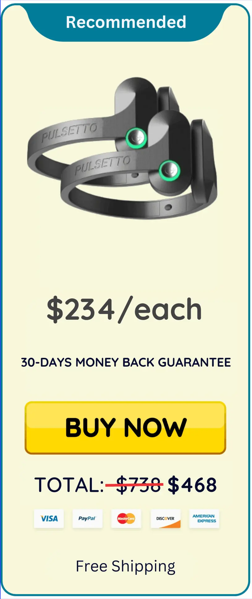 Pulsetto offer price 